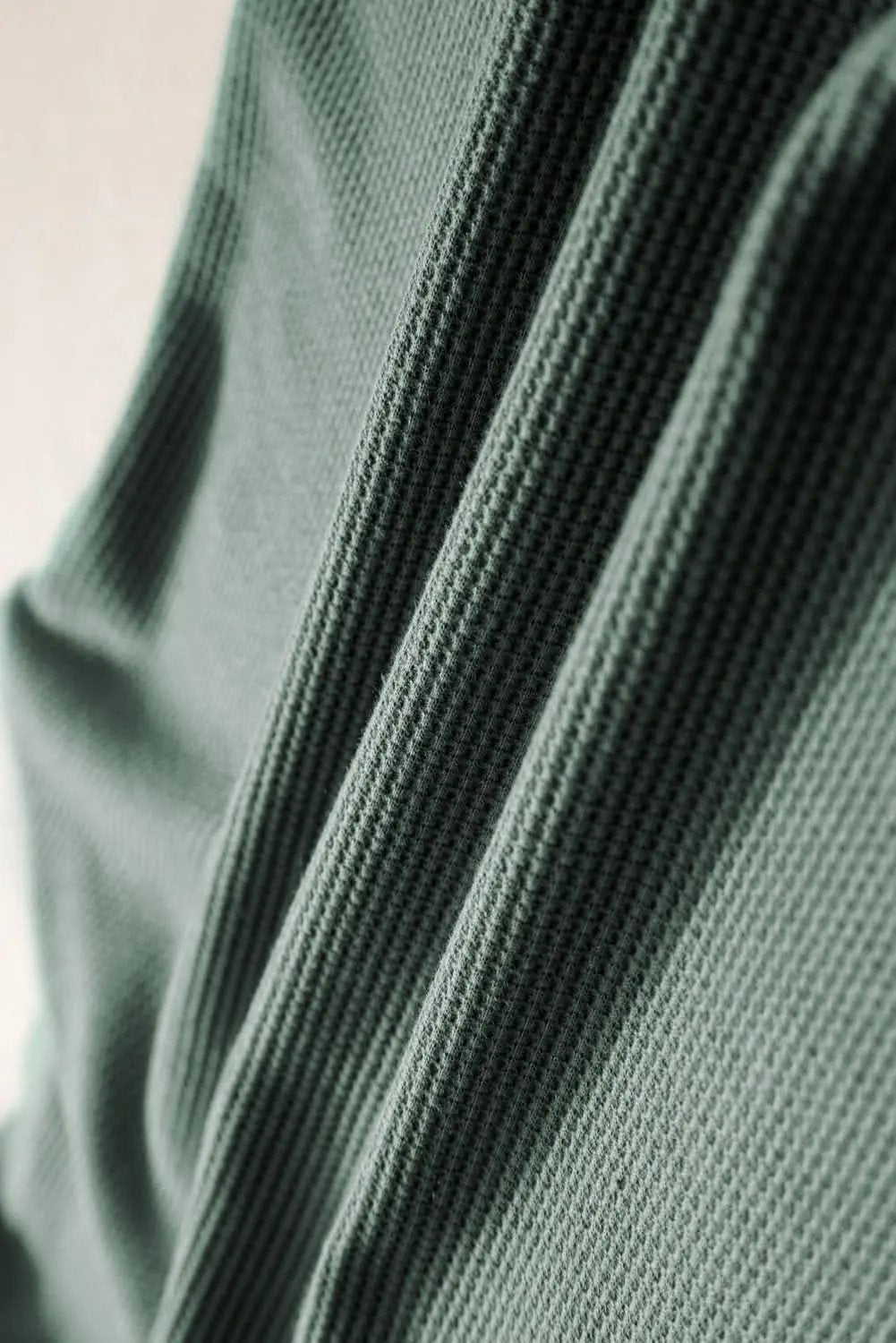 Mist Green Waffle Knit Patched Pocket Tank and Drawstring Shorts Set - Love Salve